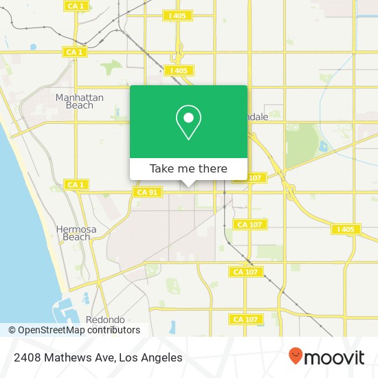 Mapa de 2408 Mathews Ave