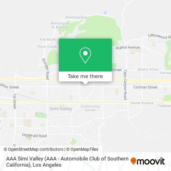 AAA Simi Valley (AAA - Automobile Club of Southern California) map