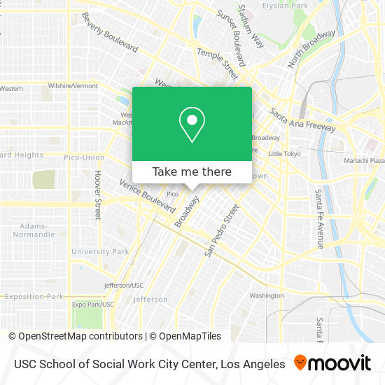 Mapa de USC School of Social Work City Center