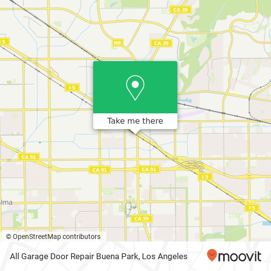 Mapa de All Garage Door Repair Buena Park