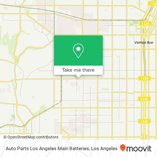 Auto Parts Los Angeles Main Batteries map