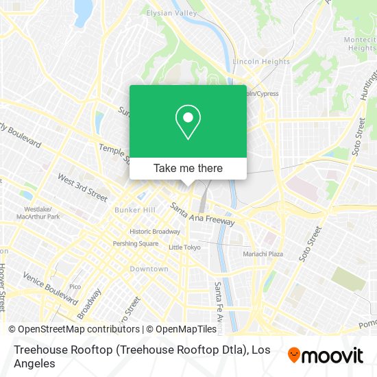 Mapa de Treehouse Rooftop (Treehouse Rooftop Dtla)