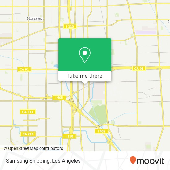 Mapa de Samsung Shipping