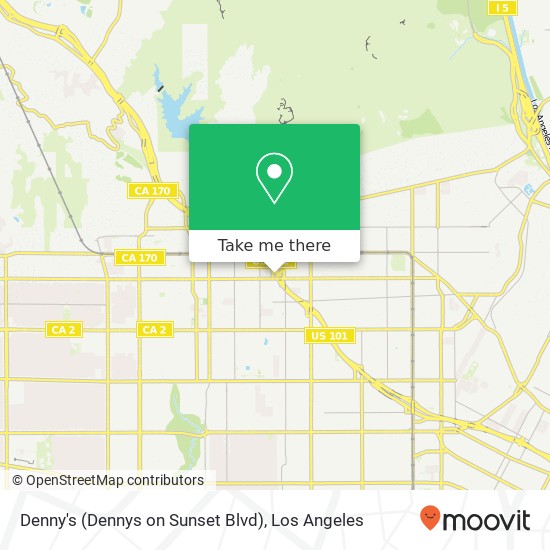 Denny's (Dennys on Sunset Blvd) map
