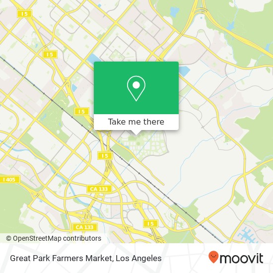 Mapa de Great Park Farmers Market