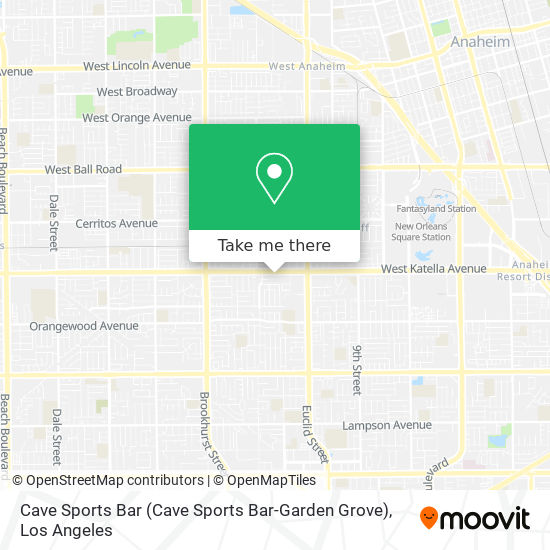 Mapa de Cave Sports Bar (Cave Sports Bar-Garden Grove)