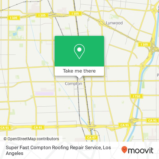 Super Fast Compton Roofing Repair Service map