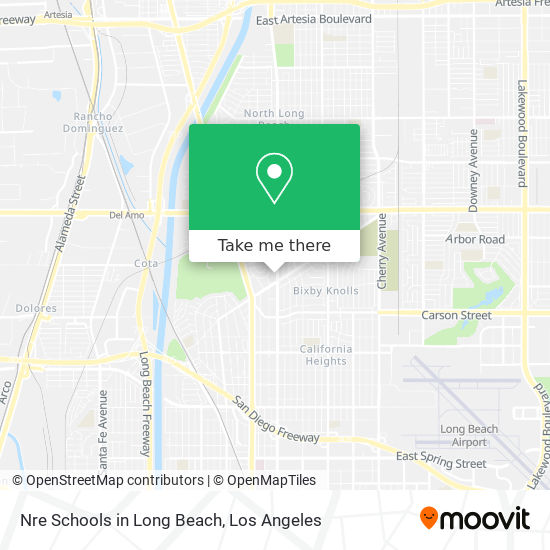 Mapa de Nre Schools in Long Beach