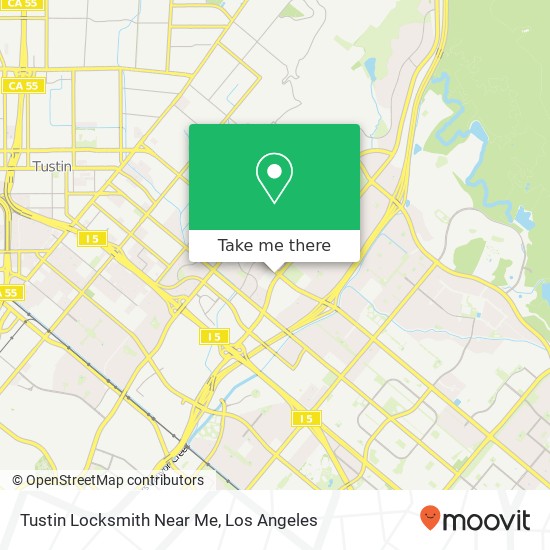 Mapa de Tustin Locksmith Near Me