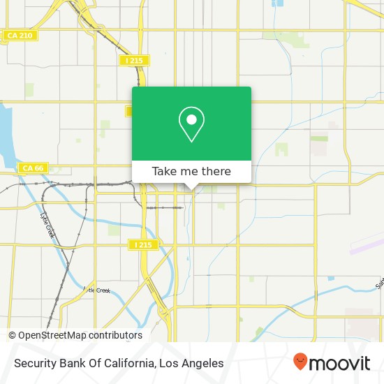 Mapa de Security Bank Of California