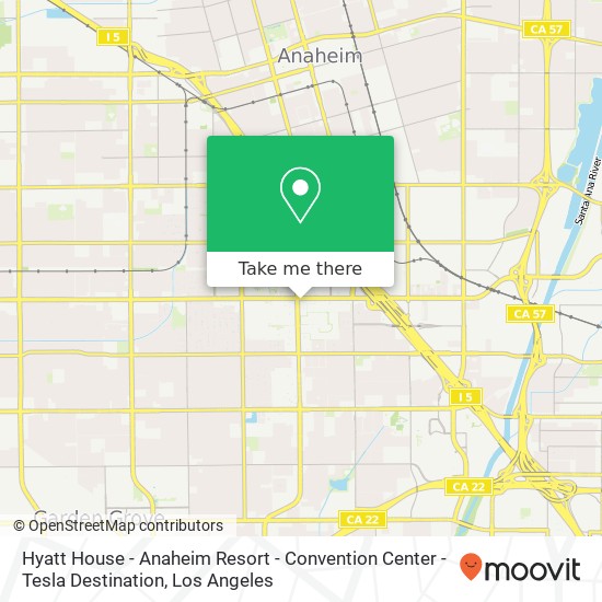 Hyatt House - Anaheim Resort - Convention Center - Tesla Destination map