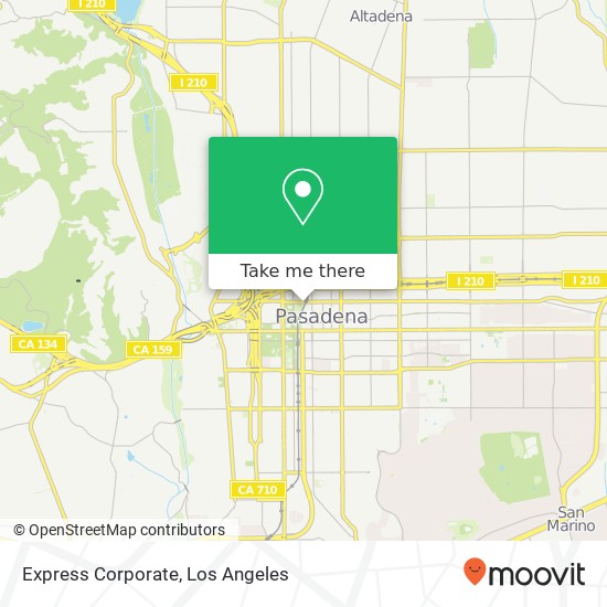 Express Corporate map