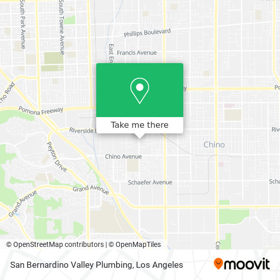 Mapa de San Bernardino Valley Plumbing