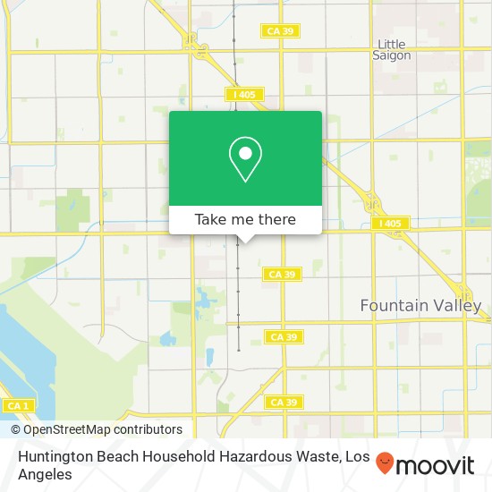 Huntington Beach Household Hazardous Waste map