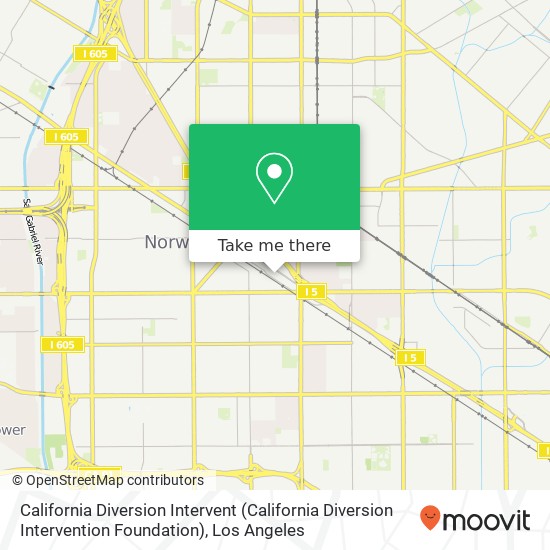California Diversion Intervent (California Diversion Intervention Foundation) map