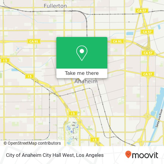 Mapa de City of Anaheim City Hall West
