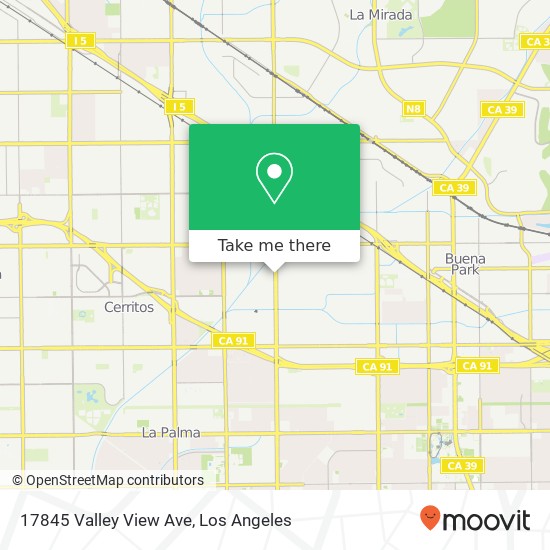 Mapa de 17845 Valley View Ave