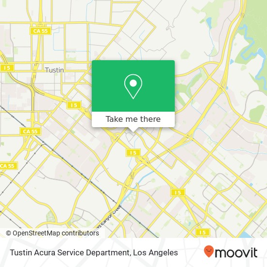 Mapa de Tustin Acura Service Department
