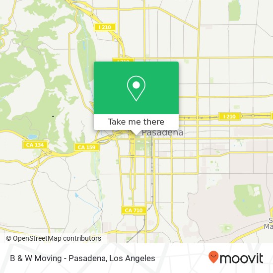 B & W Moving - Pasadena map