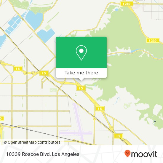 Mapa de 10339 Roscoe Blvd