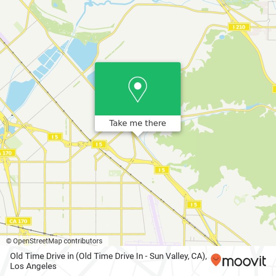 Mapa de Old Time Drive in (Old Time Drive In - Sun Valley, CA)