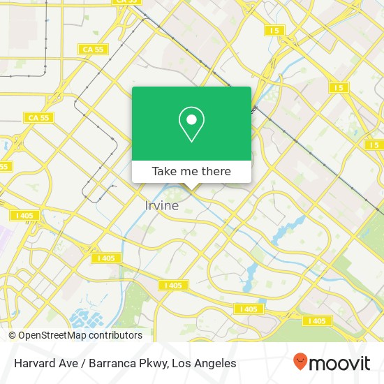 Harvard Ave / Barranca Pkwy map