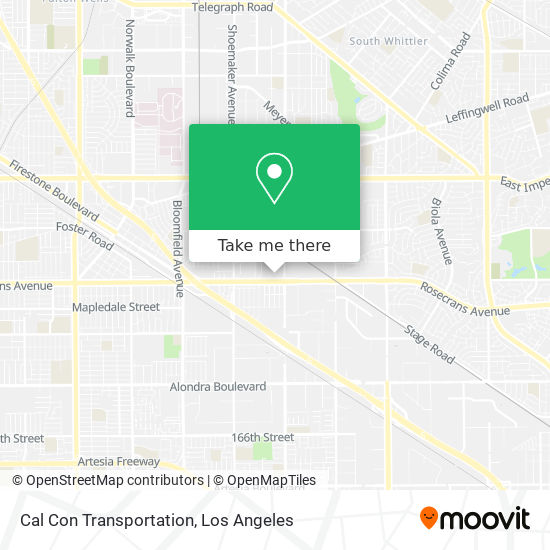 Cal Con Transportation map