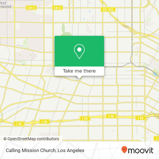 Calling Mission Church map