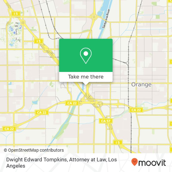 Dwight Edward Tompkins, Attorney at Law map