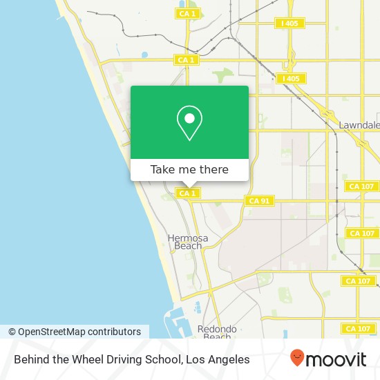 Behind the Wheel Driving School map