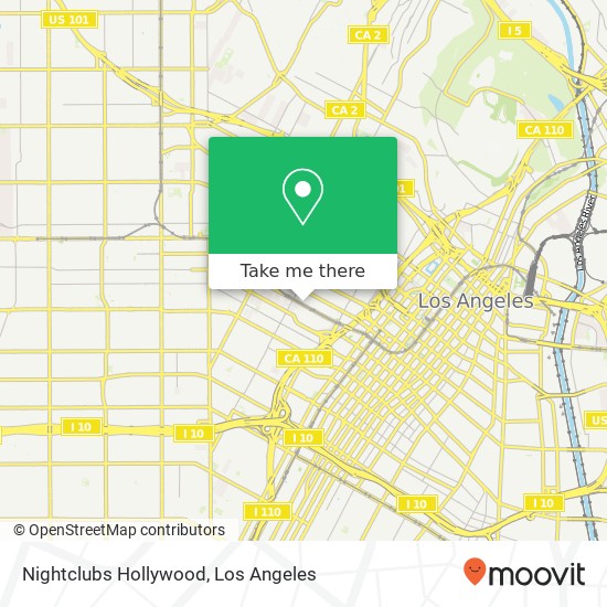 Nightclubs Hollywood map