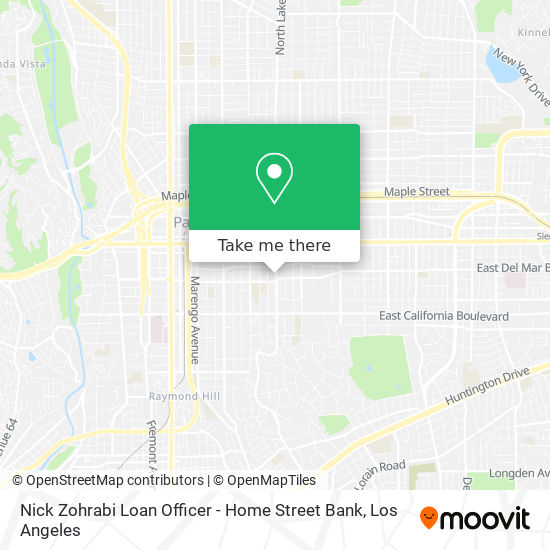 Mapa de Nick Zohrabi Loan Officer - Home Street Bank