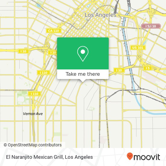 Mapa de El Naranjito Mexican Grill