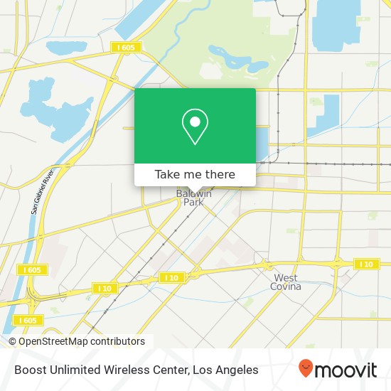 Mapa de Boost Unlimited Wireless Center