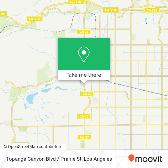 Topanga Canyon Blvd / Prairie St map