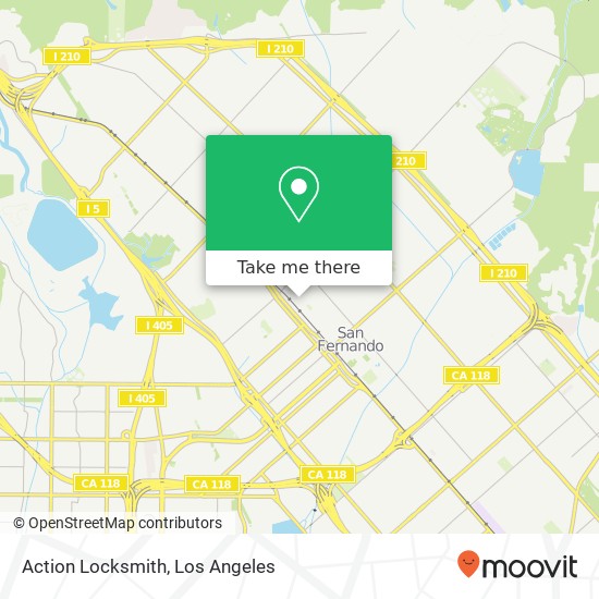 Action Locksmith map