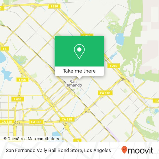 San Fernando Vally Bail Bond Store map