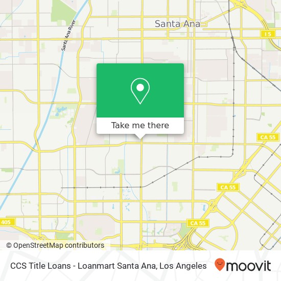 CCS Title Loans - Loanmart Santa Ana map