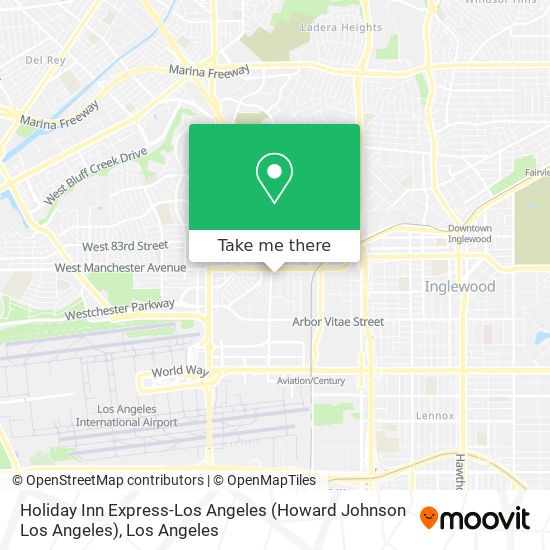 Holiday Inn Express-Los Angeles (Howard Johnson Los Angeles) map