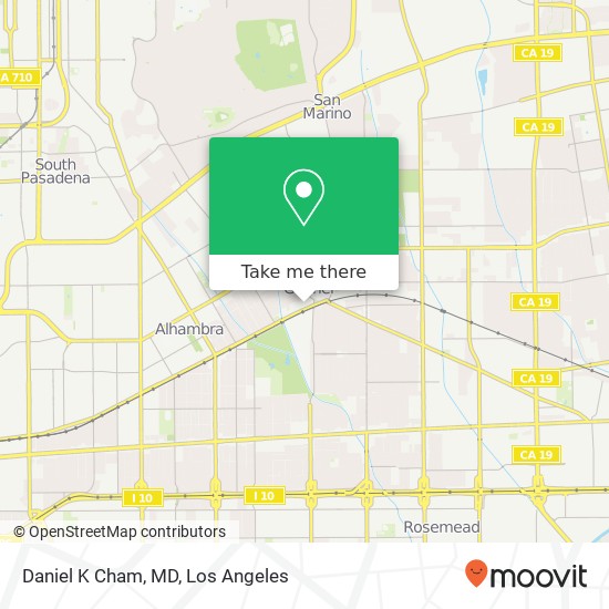 Mapa de Daniel K Cham, MD