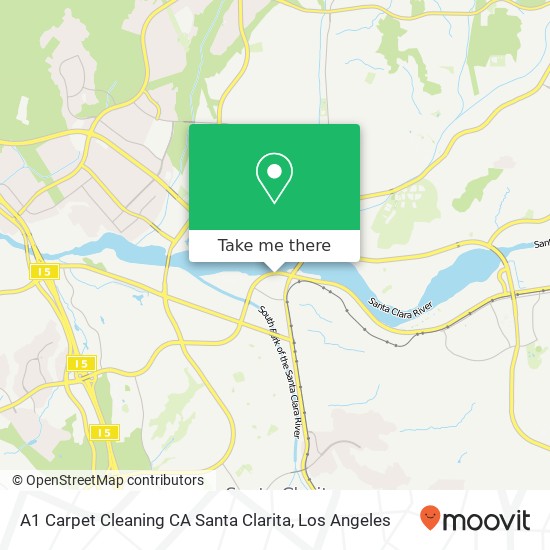 A1 Carpet Cleaning CA Santa Clarita map