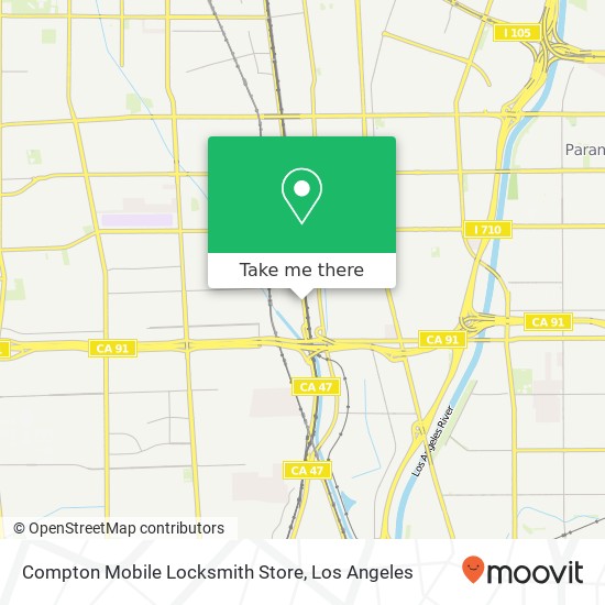 Mapa de Compton Mobile Locksmith Store