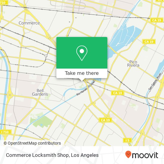 Mapa de Commerce Locksmith Shop