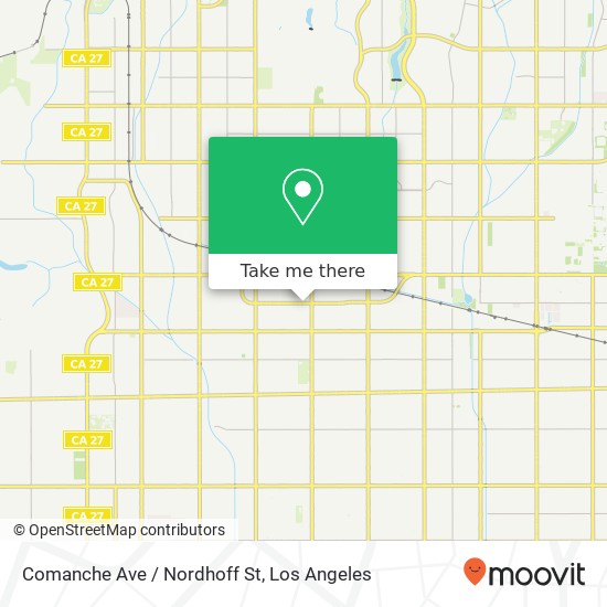 Comanche Ave / Nordhoff St map