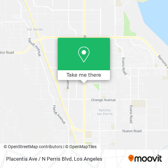 Placentia Ave / N Perris Blvd map