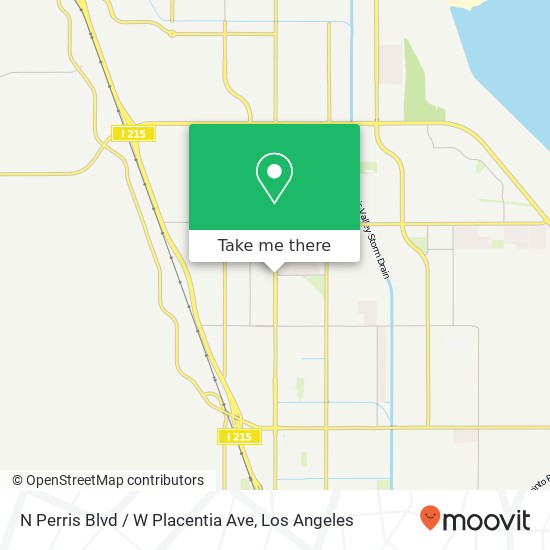 Mapa de N Perris Blvd / W Placentia Ave