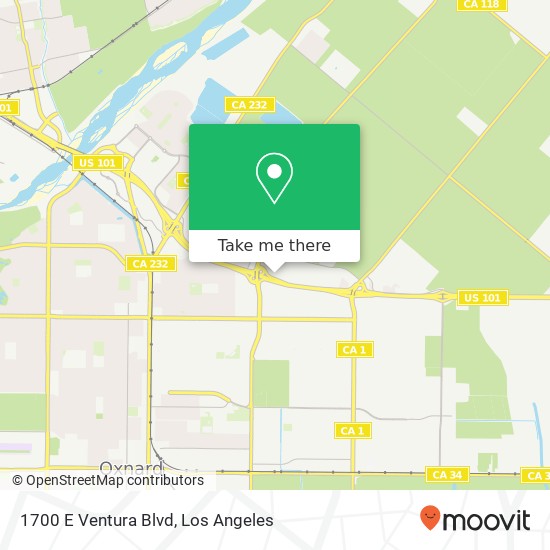 1700 E Ventura Blvd map