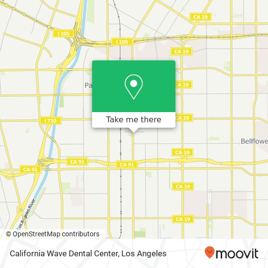 Mapa de California Wave Dental Center