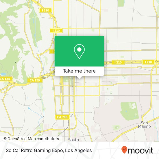 So Cal Retro Gaming Expo map