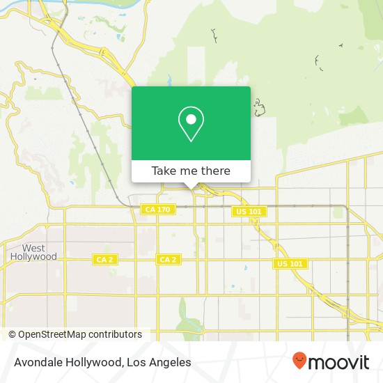 Avondale Hollywood map